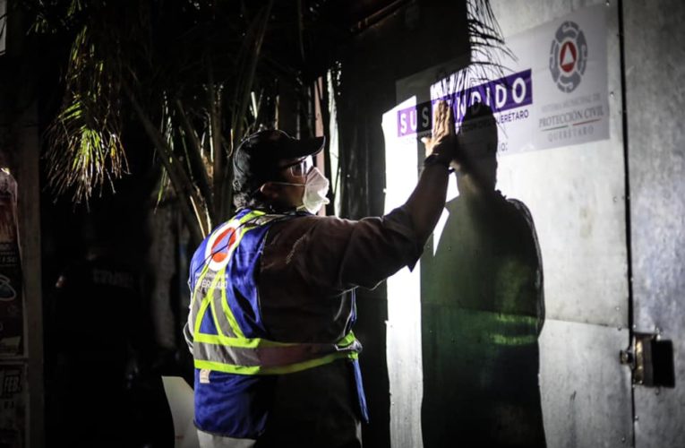 Protección Civil de Querétaro lleva 32 negocios clausurados por no respetar contingencia
