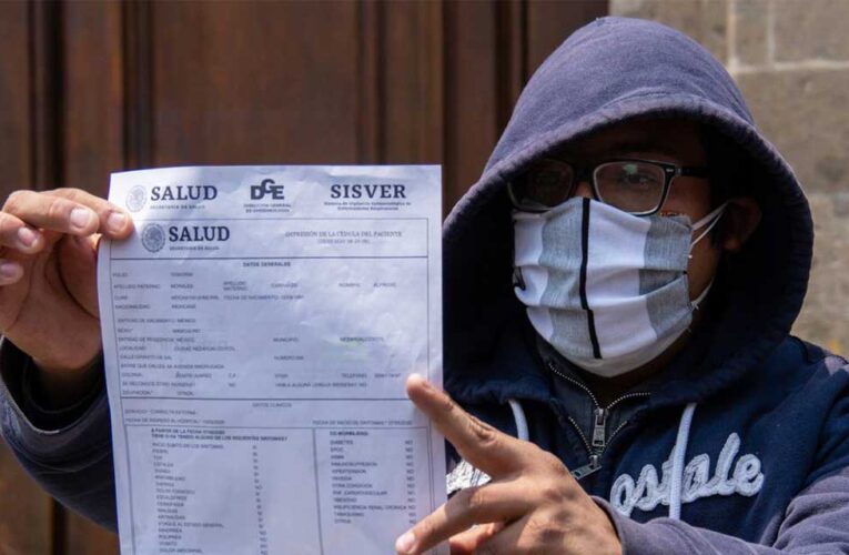 Presunto portador de coronavirus se manifiesta en Palacio Nacional