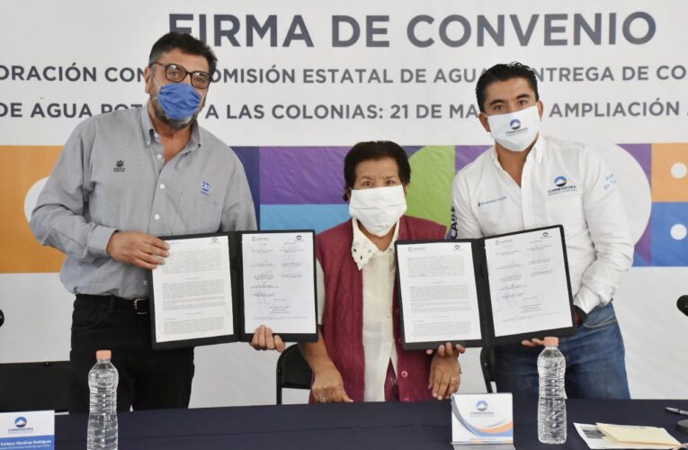 Firman convenio Corregidora y CEA para llevar agua a 154 familias