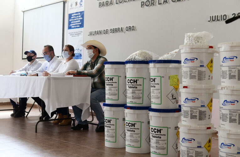 CEA entregó más de 5 toneladas de pastillas de cloro para desinfección de agua