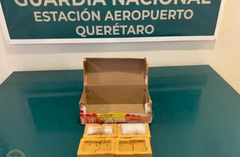 Guardia Nacional detecta metanfetamina escondida en jabones en el aeropuerto de Querétaro