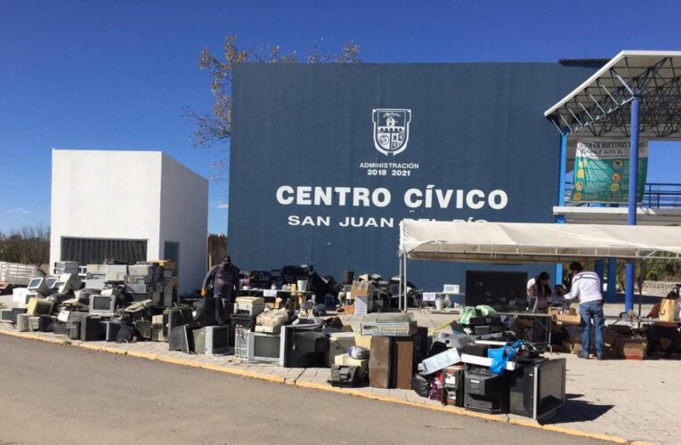 La cuarta jornada de reciclaje de electrónicos y pilas en San Juan Del Río fue  un éxito