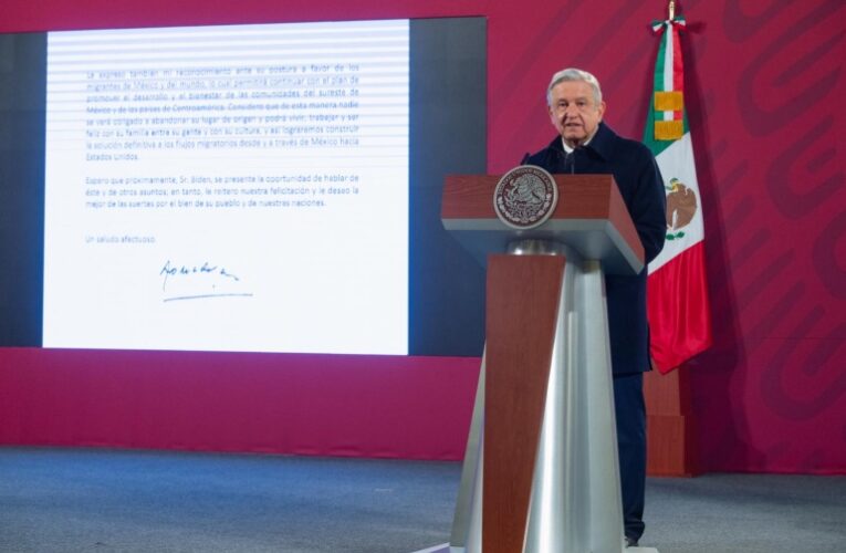 AMLO felicita a Joe Biden tras ser declarado Presidente electo de Estados Unidos