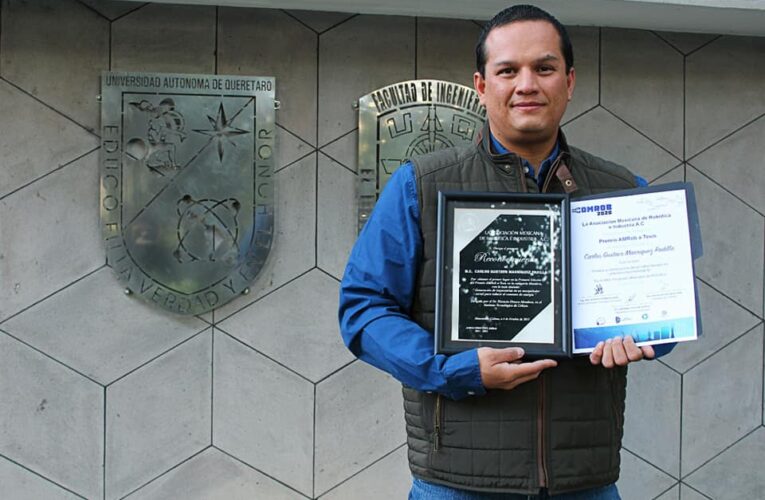 Docente de UAQ campus San Juan del Río gana premio nacional de robótica por Mejor Tesis de Doctorado