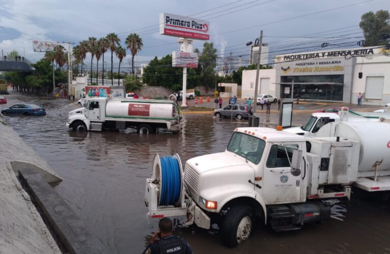 Atienden afectaciones por lluvia en Querétaro