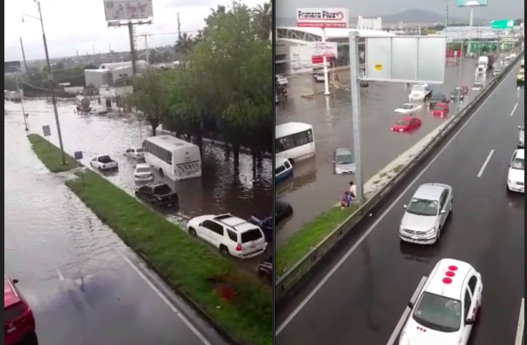 Cierre de vialidades y escurrimientos por lluvias en Querétaro