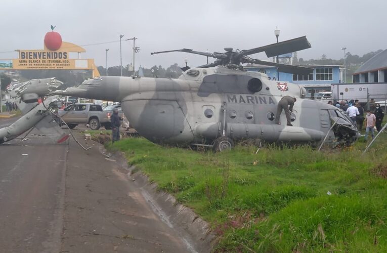 Se accidenta helicóptero de Semar, en él viajaba secretario de gobierno de Veracruz.