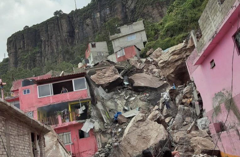 Se deslava cerro del Chiquihuite en el Estado de México
