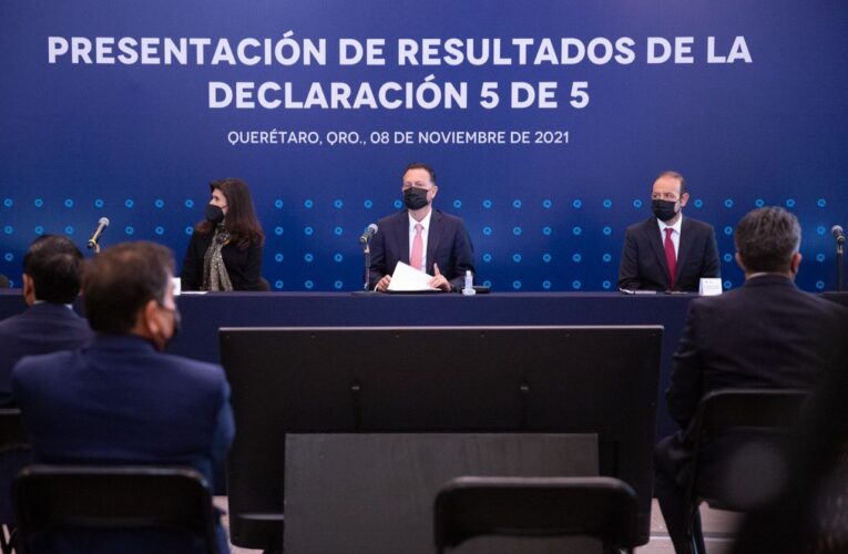 Querétaro, primer gabinete transparente del país. 481 funcionarios presentan declaración 5 de 5.