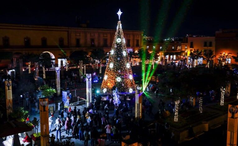 Llega la navidad al Centro Histórico de Querétaro