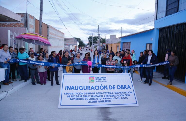 Municipio de Ezequiel Montes entrega calle en barrio La Presa