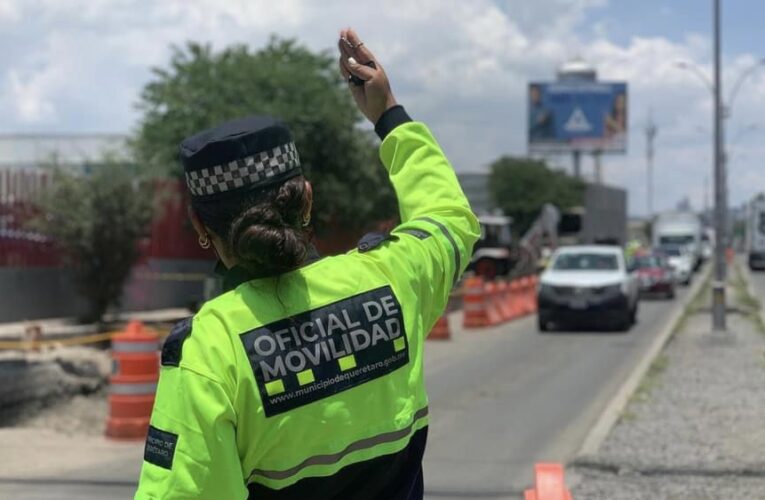 Entre 80 y 90 elementos de movilidad auxilian tráfico de  las obras por Paseo Cinco de Febrero