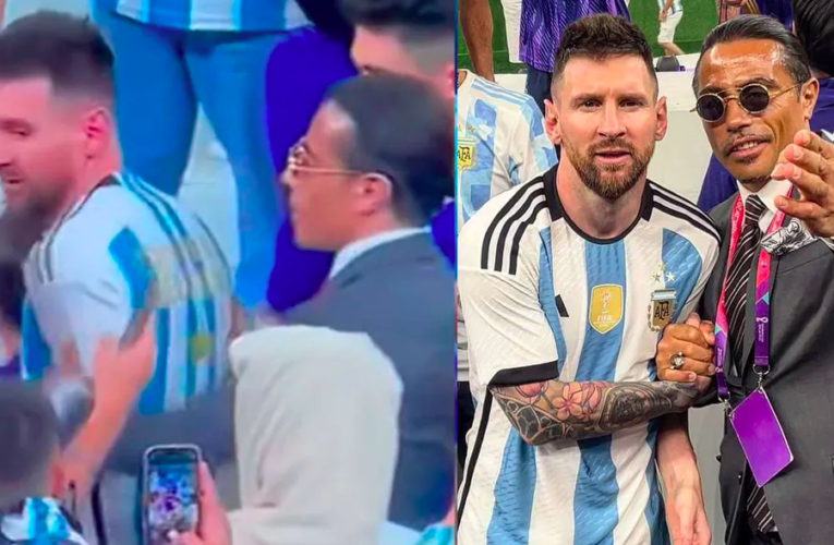 Salt Bae incomoda a jugadores argentinos en sus festejos por ganar la Copa del Mundo