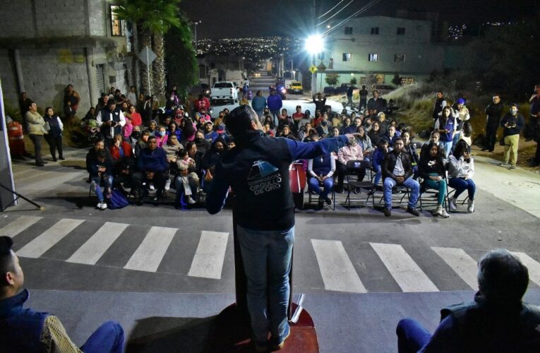 Roberto Sosa entrega obra de urbanización la colonia 21 de marzo