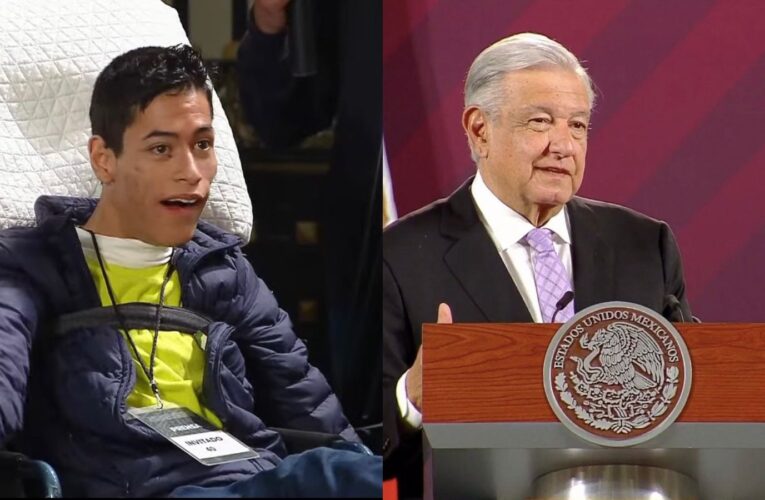 Activista con parálisis cerebral  expone a AMLO necesidades de una educación incluyente