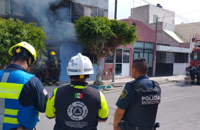 Se registra incendio en casa habitación de la colonia Sauces