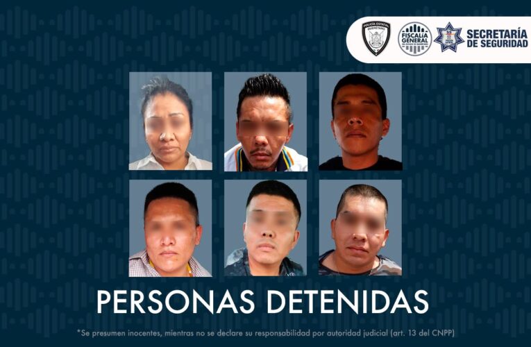 Detienen a seis personas por homicidio ocurrido en Plaza Antea