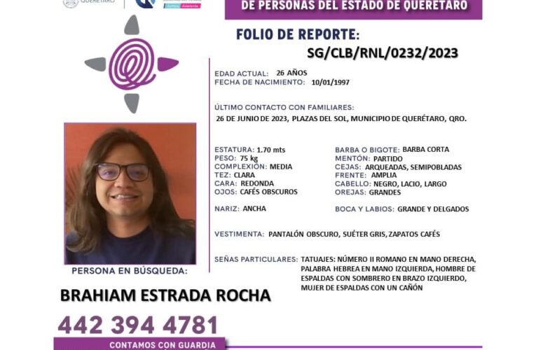 Encuentran sin vida a joven reportado como desaparecido en Querétaro