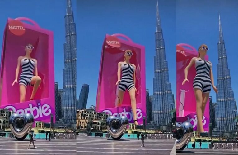 Muñeca Barbie gigante sorprende en Dubai