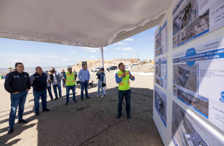 Gobernador supervisa construcción del patio de maniobras para unidades de Qrobús