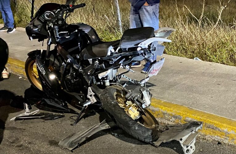 Motociclista resulta herido en accidente en Avenida Pie de la Cuesta
