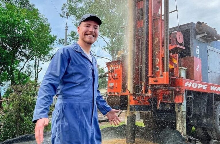 Mr. Beast construye pozos de agua potable en África