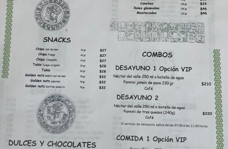 Critican menú y precios de cafetería a bordo del Tren Maya