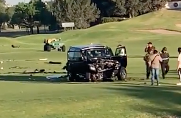 Se registra fuerte accidente en el campo de golf de El Campanario