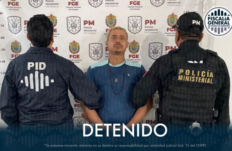 Detienen en Veracruz presunto responsable de homicidio en Pedro Escobedo