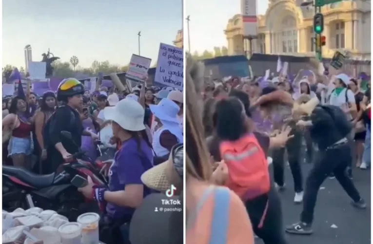 AMLO reconoce actitud pacífica en marchas del 8M pero señala casos de violencia