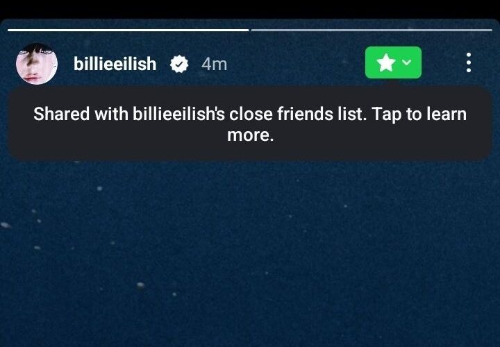 ¡Mi amiga personal! Billie Eilish agrega a sus seguidores a close friends