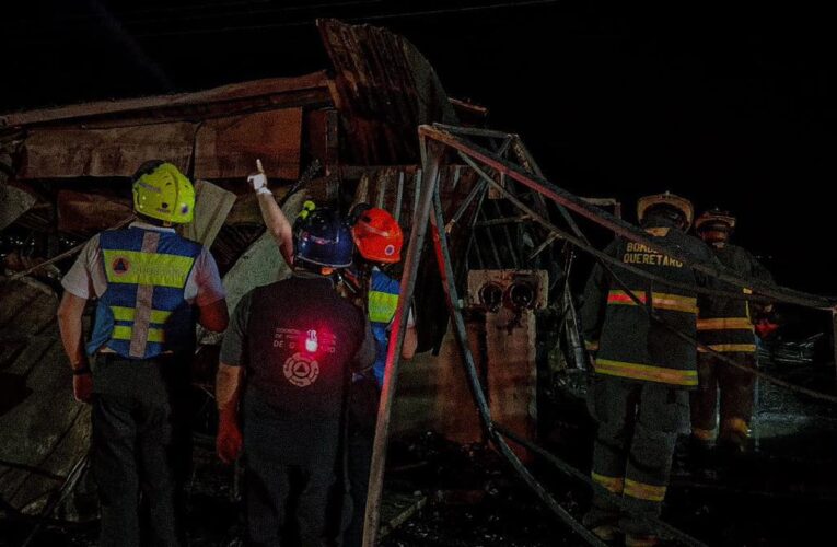 Reportan incendio en puestos en la comunidad de Buenavista