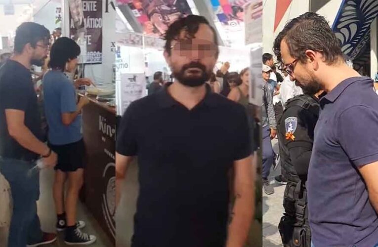 Detienen a acosador en la Feria de Puebla; se trata de un docente de la BUAQ