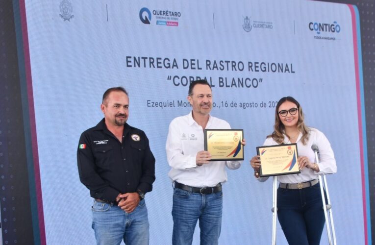 Lupita Pérez y Mauricio Kuri inauguran el rastro Corral Blanco.