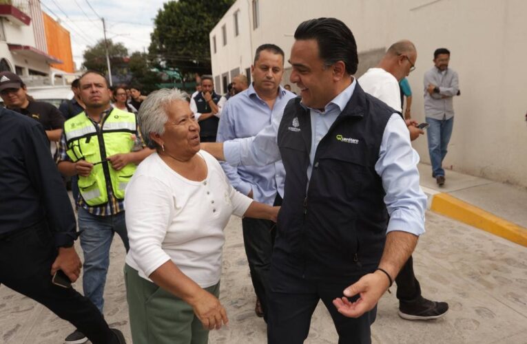 Acompaña Luis Nava al Gobernador en la entrega de calles renovadas de la colonia El Marqués