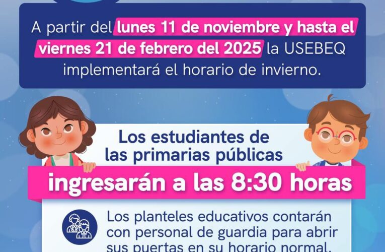 Horario de invierno a partir del 11 de noviembre