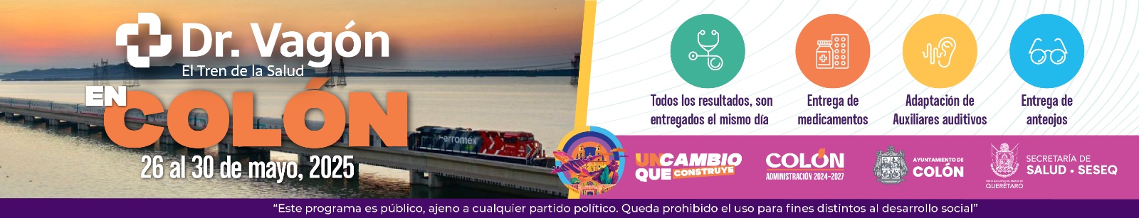 DrVagon El Tren De La Salud En Colón 26 al 30 de mayo 2025