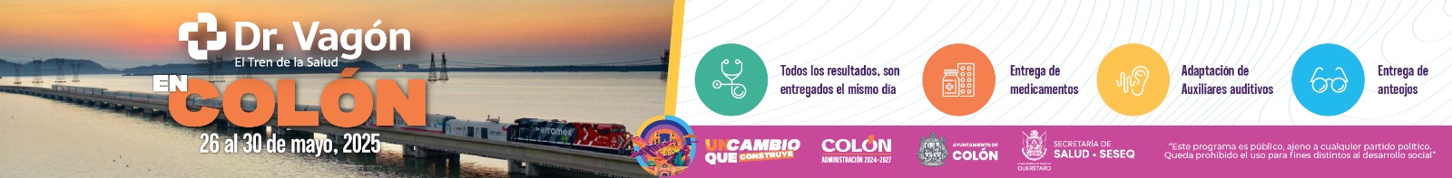 DrVagon El Tren De La Salud En Colón 26 al 30 de mayo 2025
