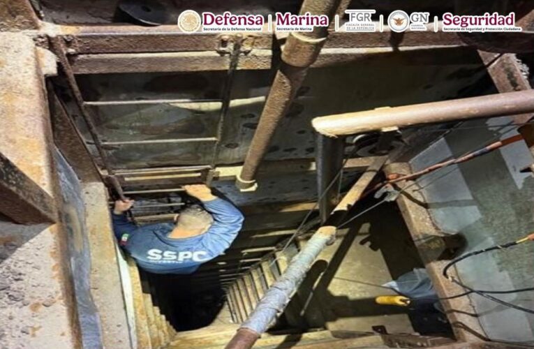 Clausuran túnel transfronterizo en Baja California utilizado para el tráfico de drogas