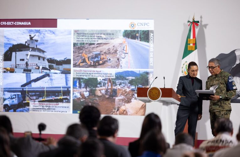 Sheinbaum llama a población de Oaxaca y Guerrero a mantenerse alerta ante huracán “Erick”