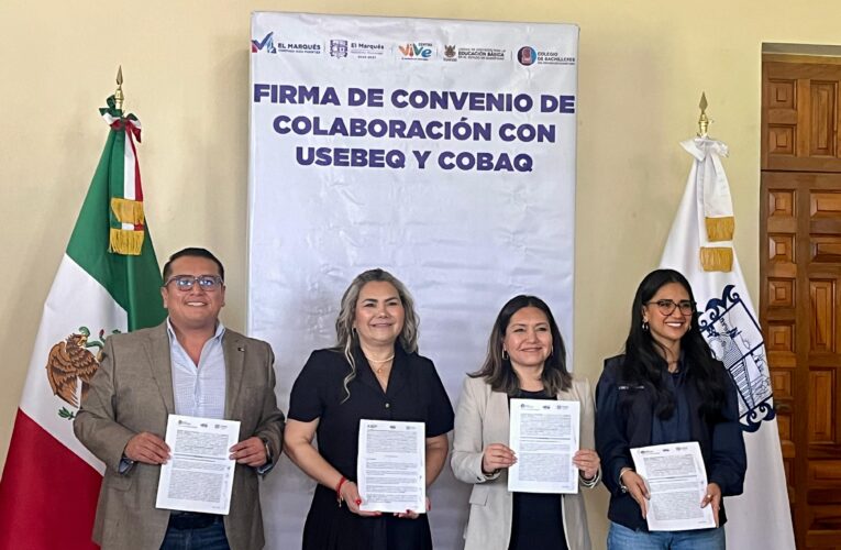 Firman convenio para proteger la salud mental de niñas, niños y adolescentes en El Marqués