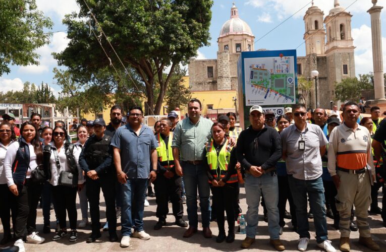 Alcalde Gaspar Trueba supervisa operativo de seguridad para el Festival “Xönthe Vendimia del Valle de Colón 2025”