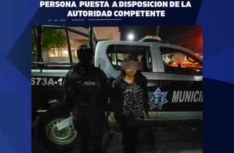 Policía Municipal detiene a una persona por el delito de robo a comercio