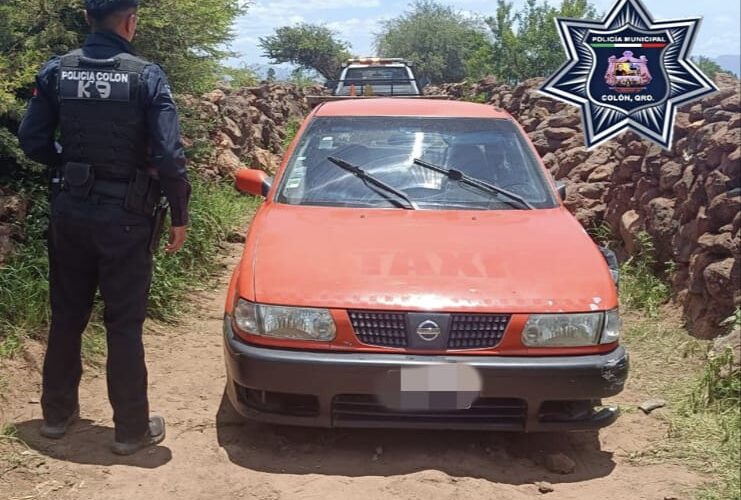 Recupera Policía de Colón vehículo con reporte de robo en la Carretera Estatal 100