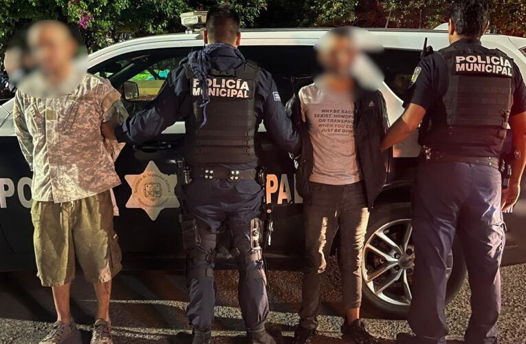Detienen a dos hombres en Movimiento Obrero por delitos contra la seguridad