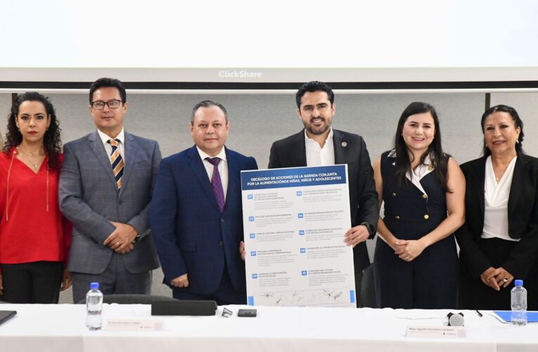 Firman Agenda Conjunta por la Alimentación de Niñas, Niños y Adolescentes en Querétaro