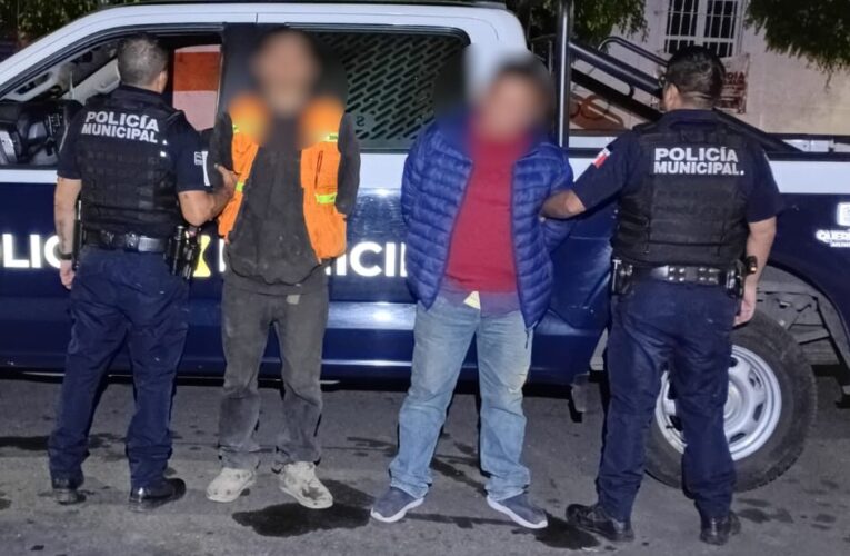 Aseguran a dos sujetos con arma hechiza y cuchillo en San Francisquito