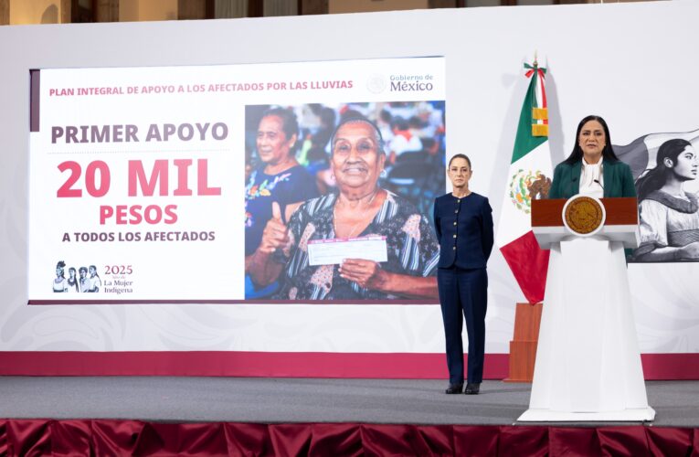 Se activan recursos: 10 mil mdp para respaldar a familias afectadas por lluvias, anuncia Sheinbaum
