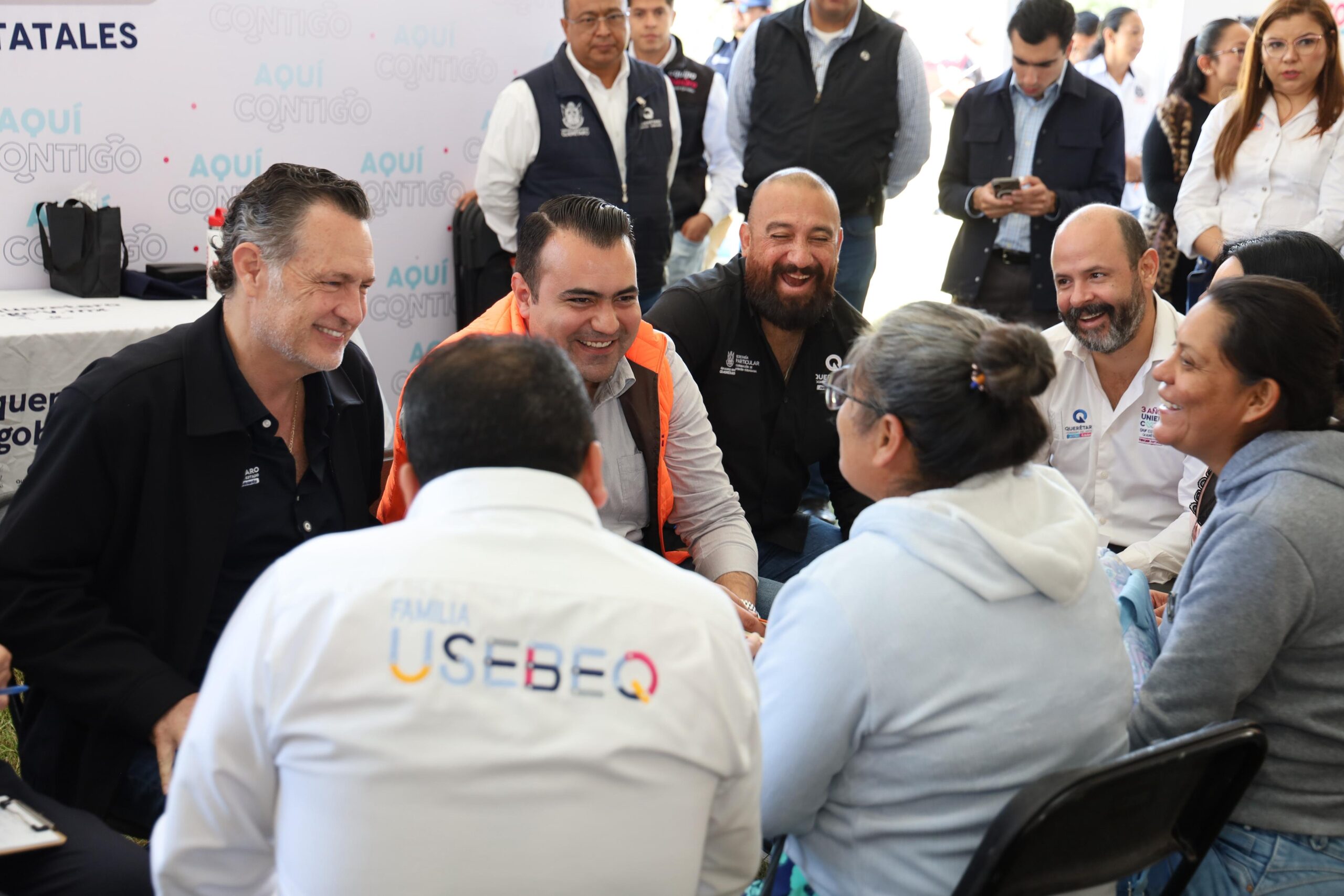 El Alcalde encabezó la Jornada Aquí Contigo acompañado por autoridades estatales.