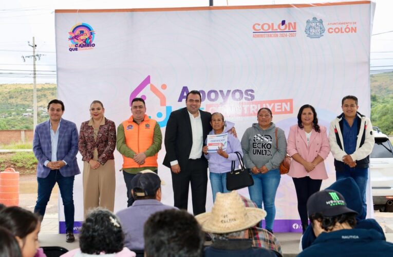 Colón impulsa el bienestar de sus familias con el programa “Apoyos que Construyen”